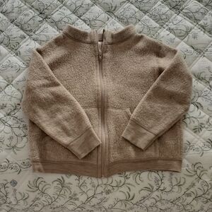 Siskin merino wool fleece zip jacket size 7-8 color Sandstorm